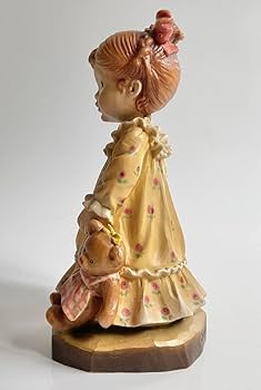 希少 ANRIアンリ サラ・ケイ【Let's Play】木彫り人形約16.5cm Anri