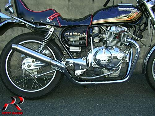 Amazon | CB250T CB400T ホーク2 2-1管 50.8π アルミサイレンサー