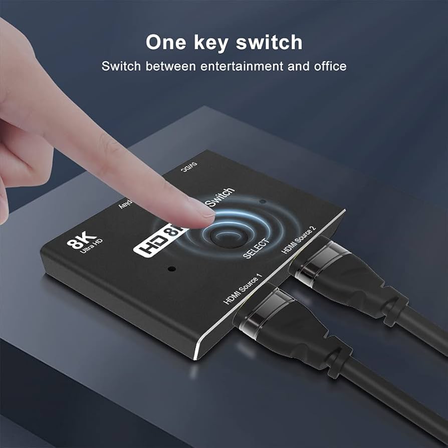 Amazon.com: New 8K Switcher HDMI 2.1 Switch Directional 2 in1 Out