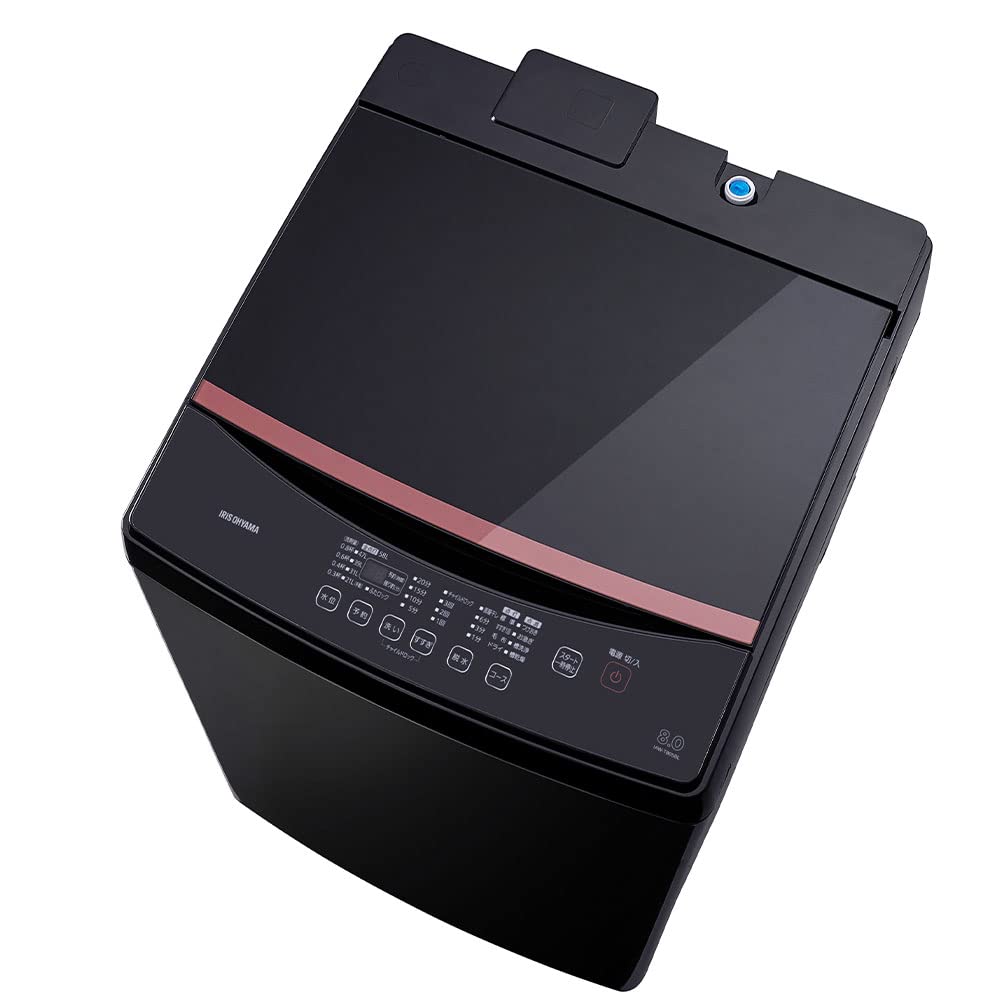 Amazon | アイリスオーヤマ 洗濯機 8kg 新生活 一人暮らし ブラック 縦