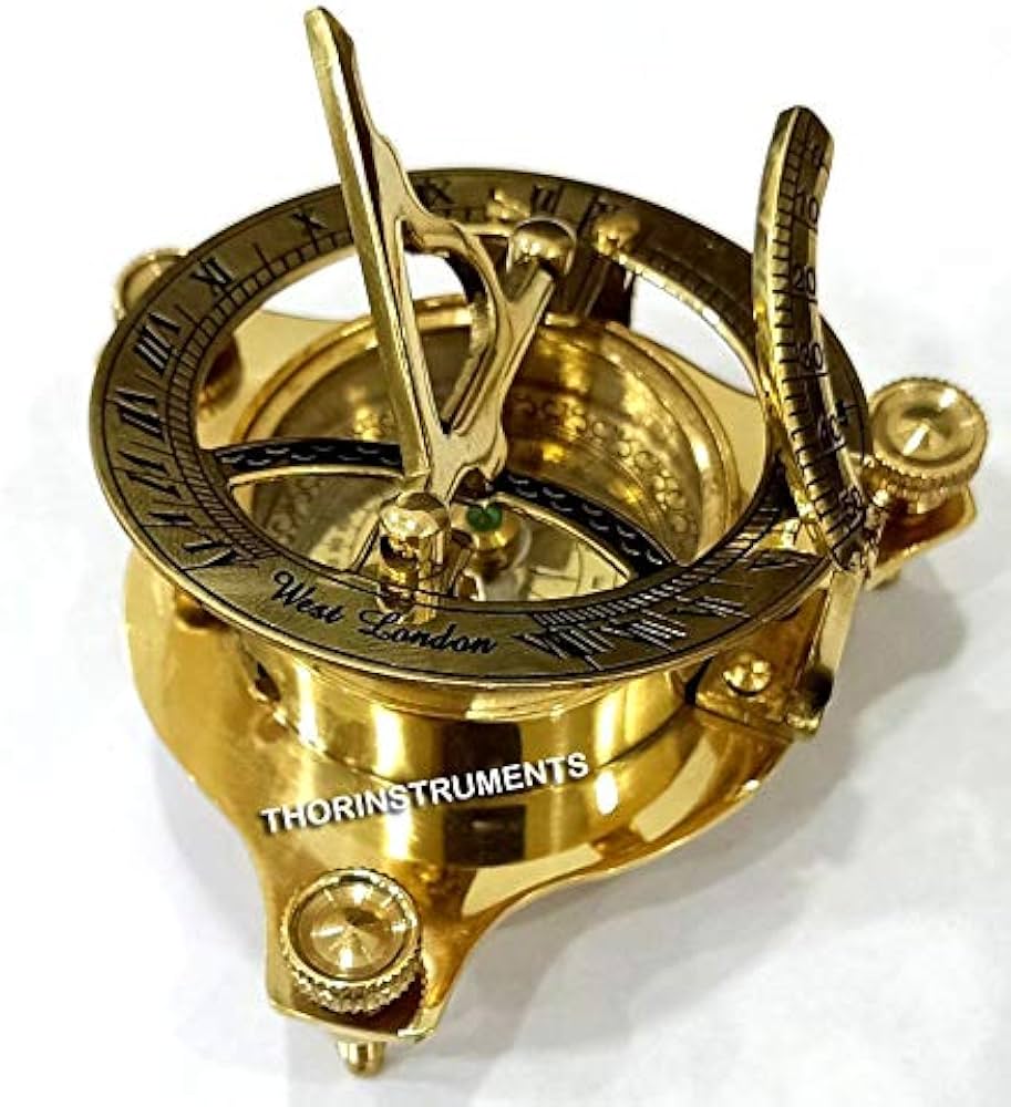 Amazon.co.jp: アンティークスタイル ヴィンテージ 真鍮 日時計