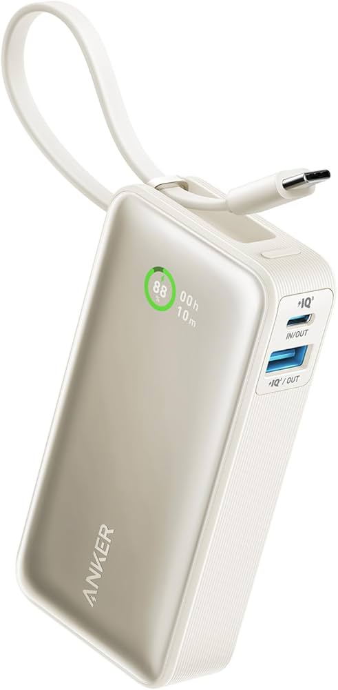 Amazon | Anker Nano Power Bank (30W, Built-In USB-C Cable