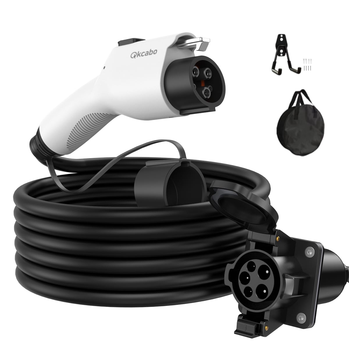 Amazon.co.jp: Qkcabo 32A 電気自動車充電器延長ケーブル、100-250V