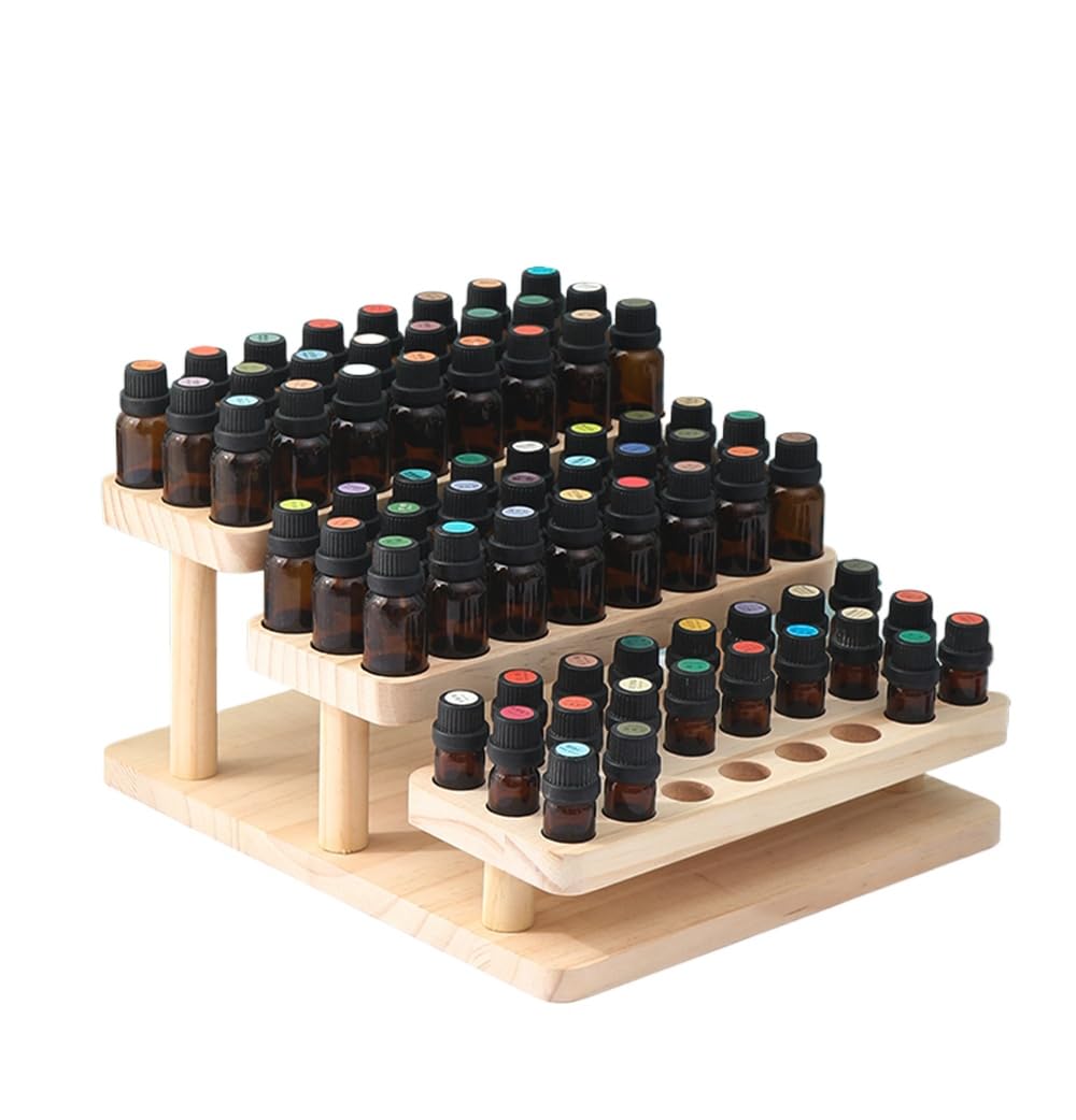 Amazon｜tonntyann 木製 アロマオイルスタンド 3層 72本用 大容量