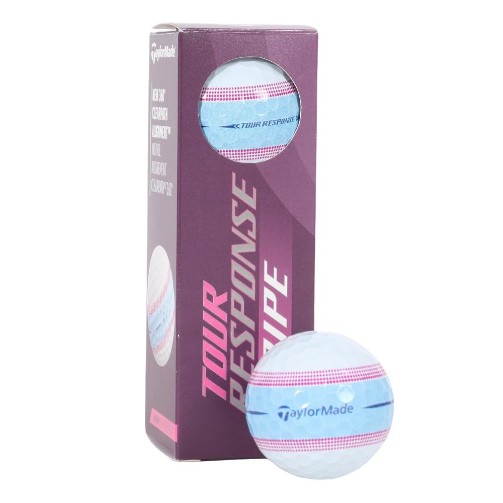 テーラーメイドツアーレスポンスストライプゴルフボール2ダースピンク