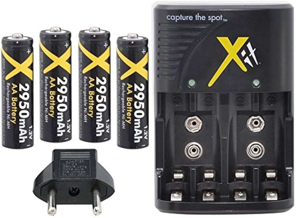 Amazon.com : 4AA Battery + 110-240 Charger for Canon Powershot