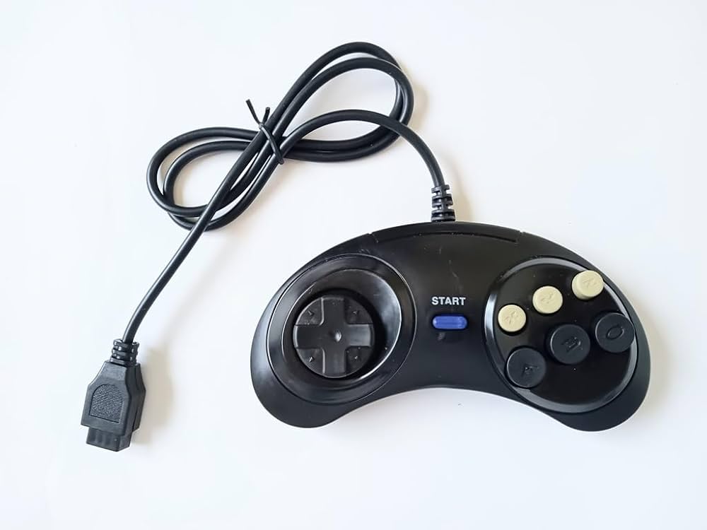 Amazon.co.jp: MD (メガドライブ) 6ボタン コントローラー 有線パッド