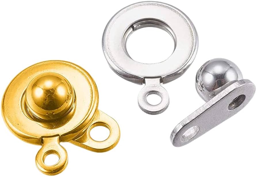 Amazon.co.jp: ステンレス ニューホック 留め具 ネックレスパーツ