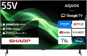 Amazon | シャープ 55V型 4K 液晶 テレビ AQUOS 4T-C55GJ2 Google TV