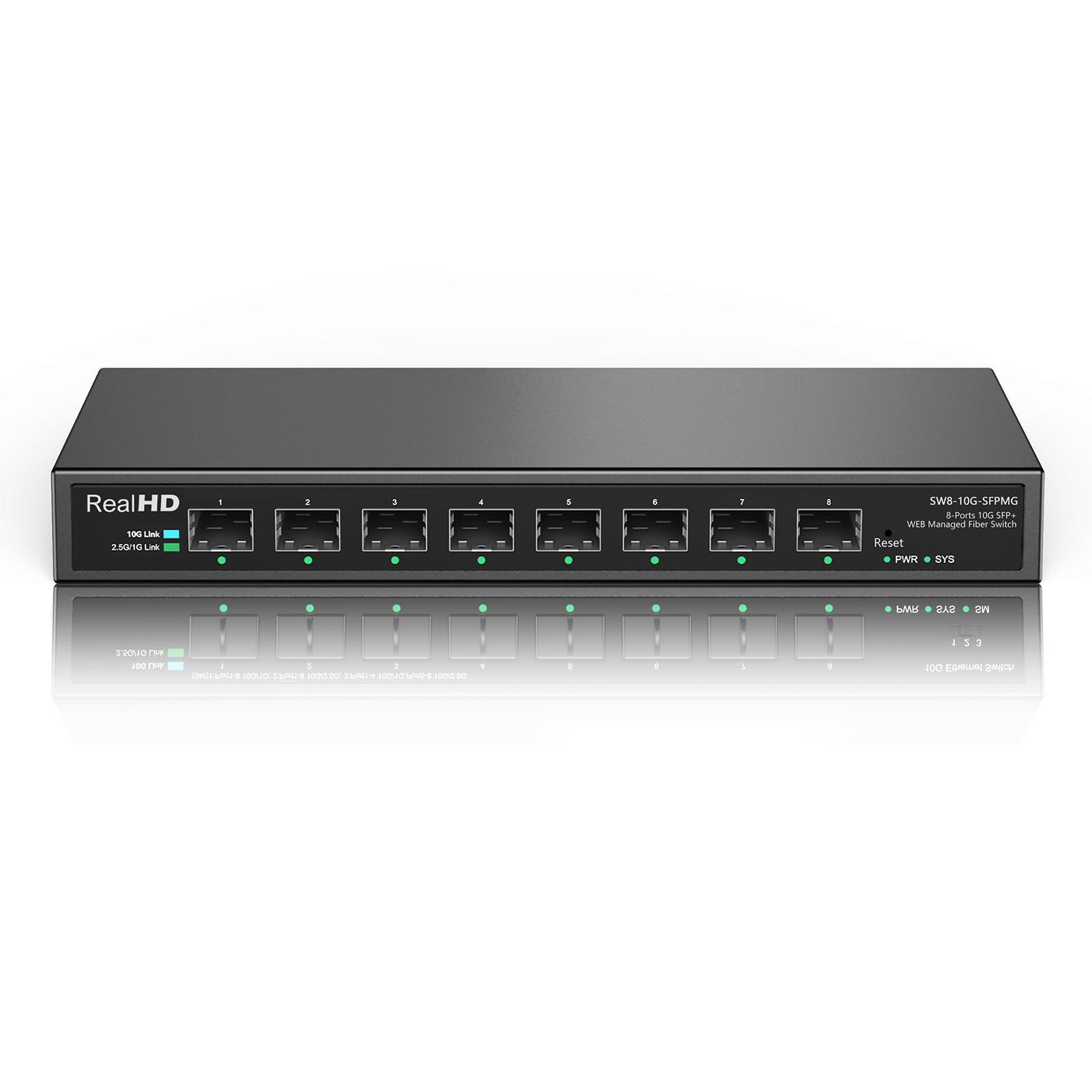 Amazon.com: 8 Port 10Gb SFP+ Web Managed Fiber Switch | Multi-Gig