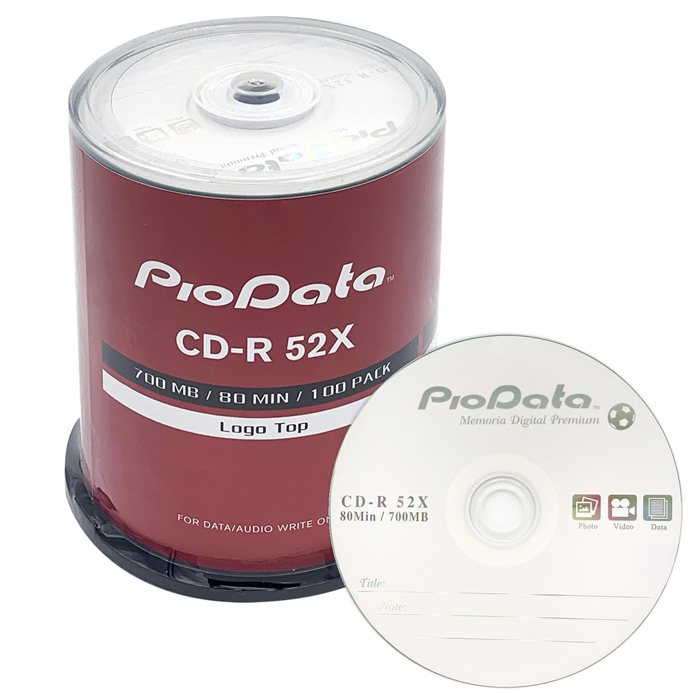 Amazon.com: PioData CD-R 52X 700MB Logo Top Recordable Media - 100