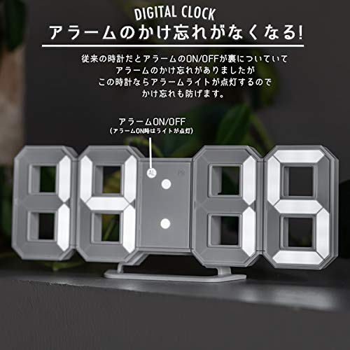 Amazon.co.jp: Conkoo LEDデジタル 置き時計 3Dデザイン 電子時計