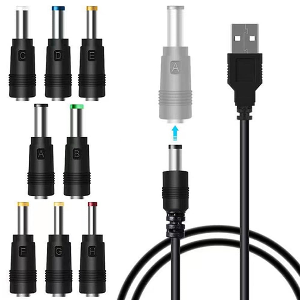 Amazon.co.jp: TJK USBケーブル 8 in 1 DC 5V2A電源ケーブル USB-丸口