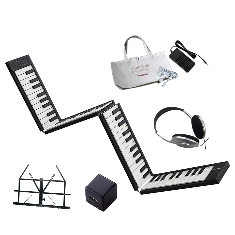 Amazon | 折りたたみ式 電子ピアノ ORIPIA88 BK USB充電器