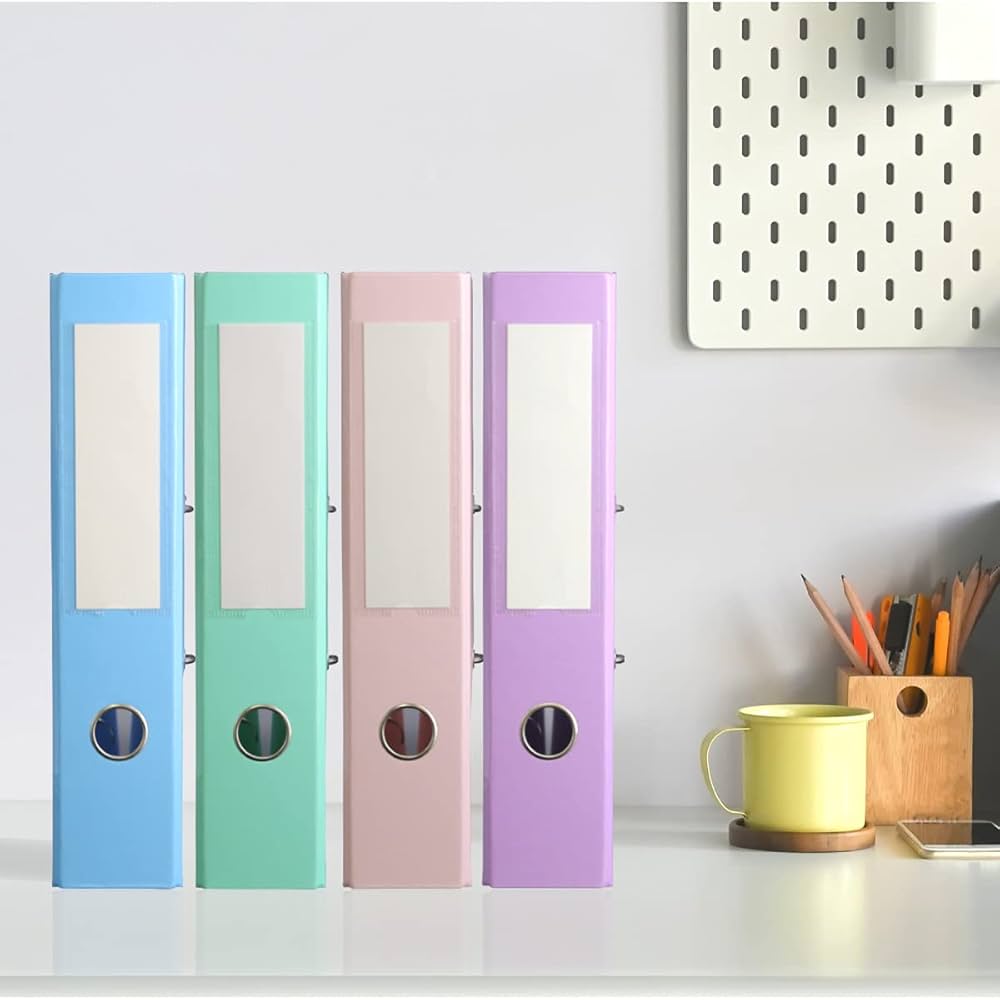 Amazon | A4 ファイル 2穴 青 2冊 セット 大容量 縦 500枚 収納 D