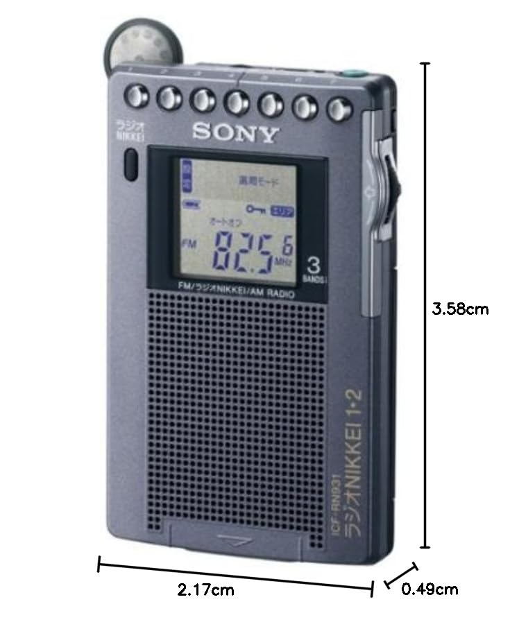 Amazon.co.jp: SONY FM/AM/ラジオNIKKEI ポケッタブルラジオ R931 ICF