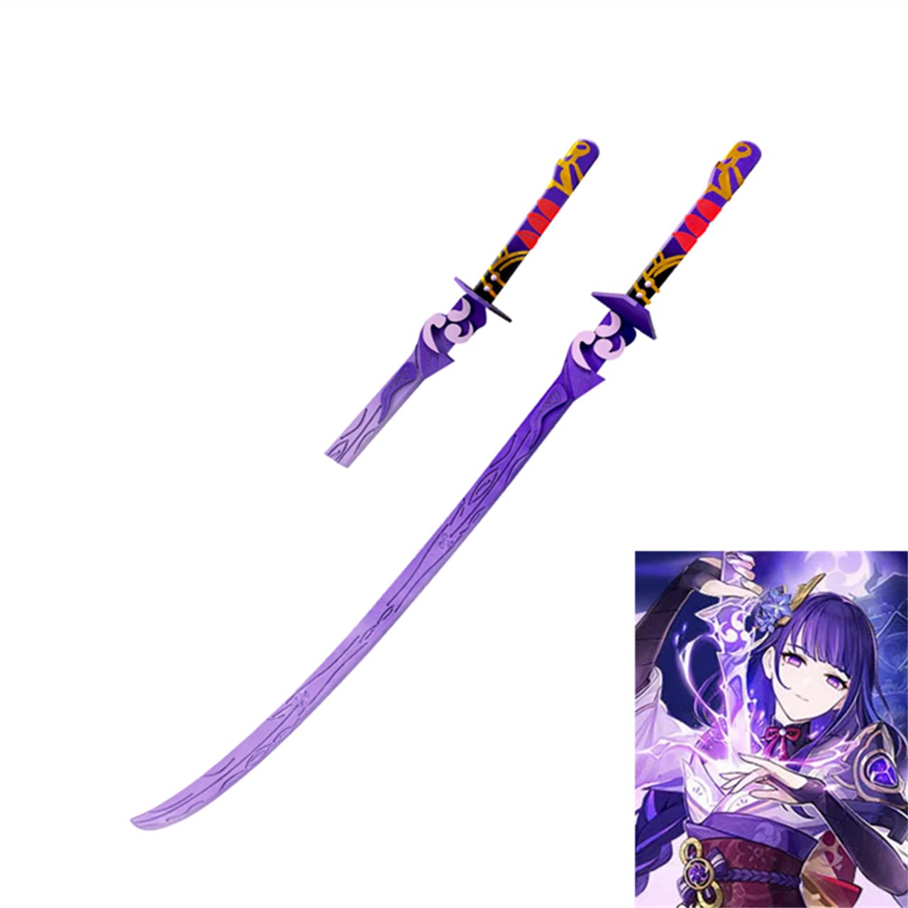 Amazon.co.jp: yuanqing 原神 雷電将軍 コスプレ道具 無想の一太刀