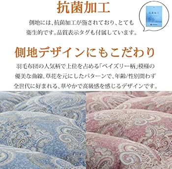 Amazon.co.jp: 西川 羽毛掛け布団 シングルロングサイズ (SL) ブルー