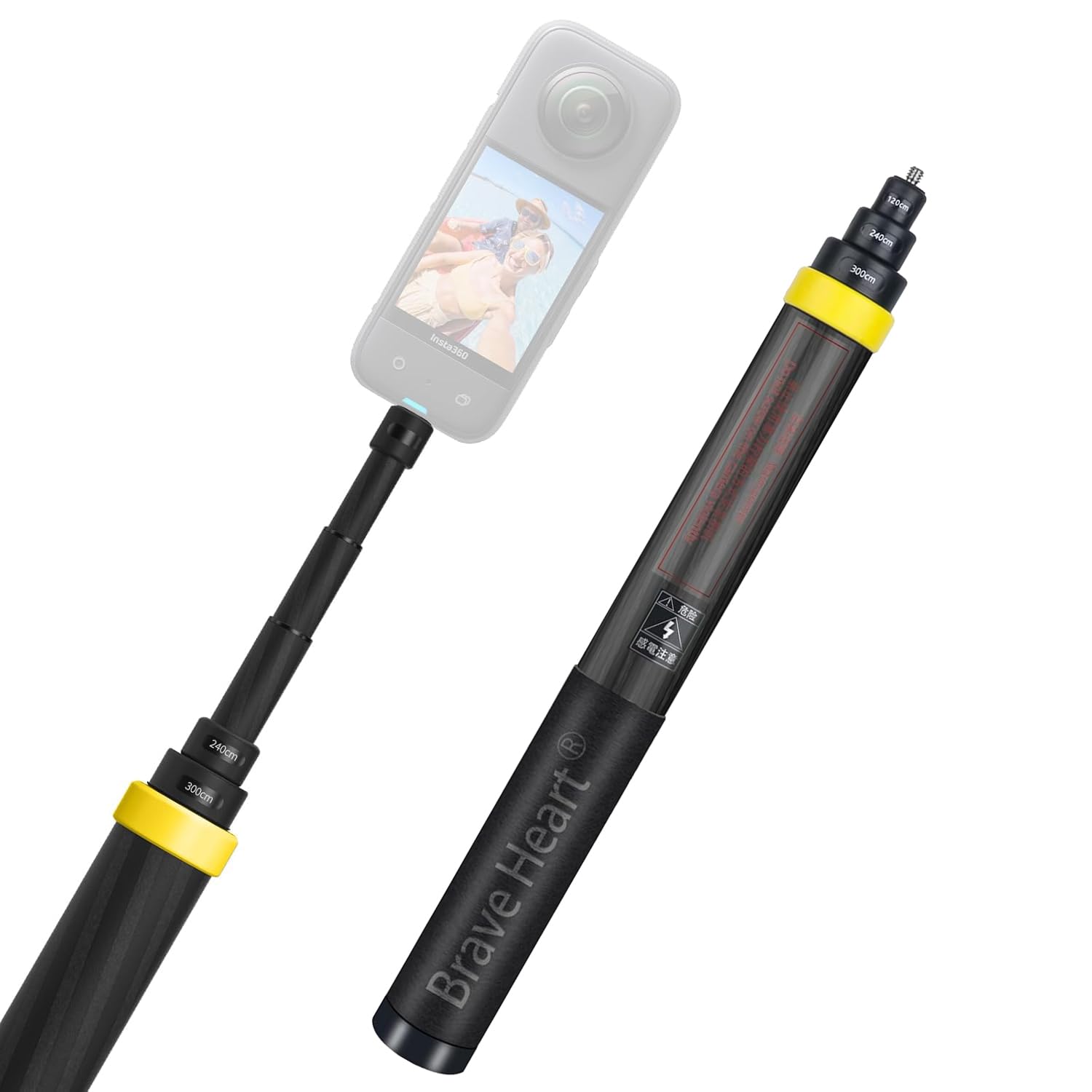 Amazon.com: 3m 9.8ft Carbon Fiber Invisible Extended Selfie Stick