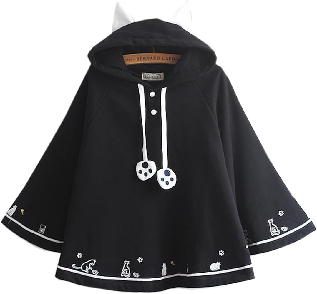 Amazon | [YUANYUAN] HAUTE ポンチョコート レディース フード付き