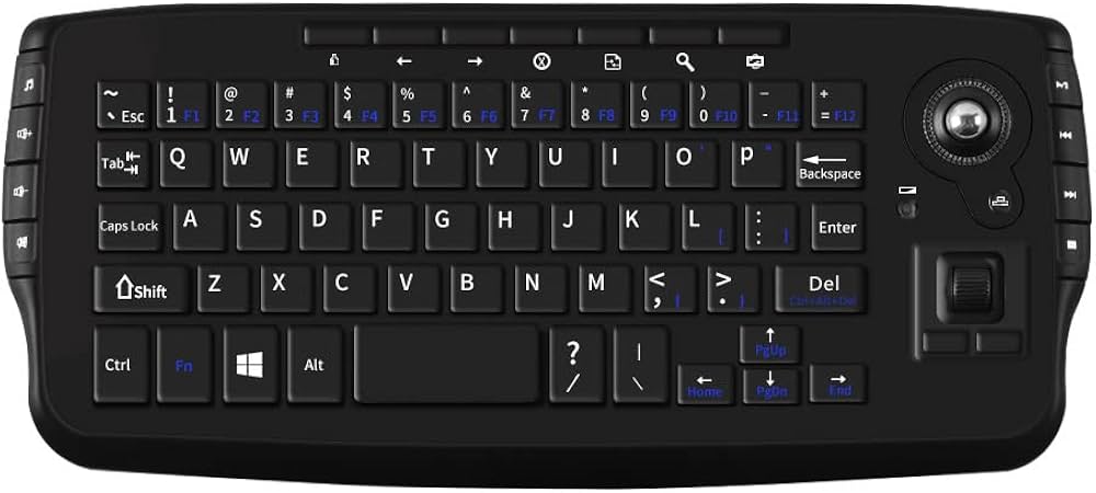 Amazon | ワイヤレスキーボード トラックボール バッテリー給電 2.4Ghz