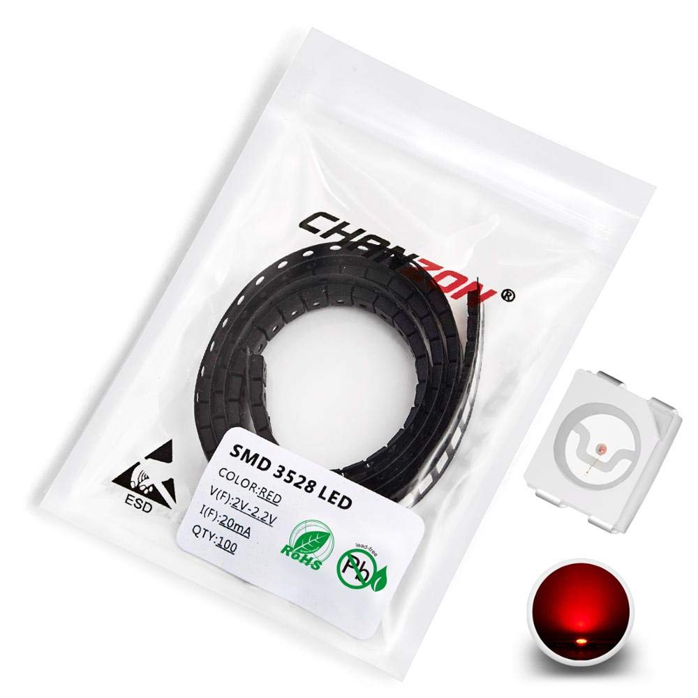 Amazon.com: CHANZON 100 pcs 3528 (1210) Red SMD LED Diode Lights