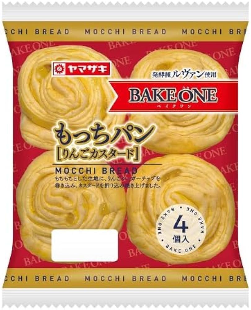 Amazon | ヤマザキ もっちパン(りんごカスタード) 4コ入 | yamasaki