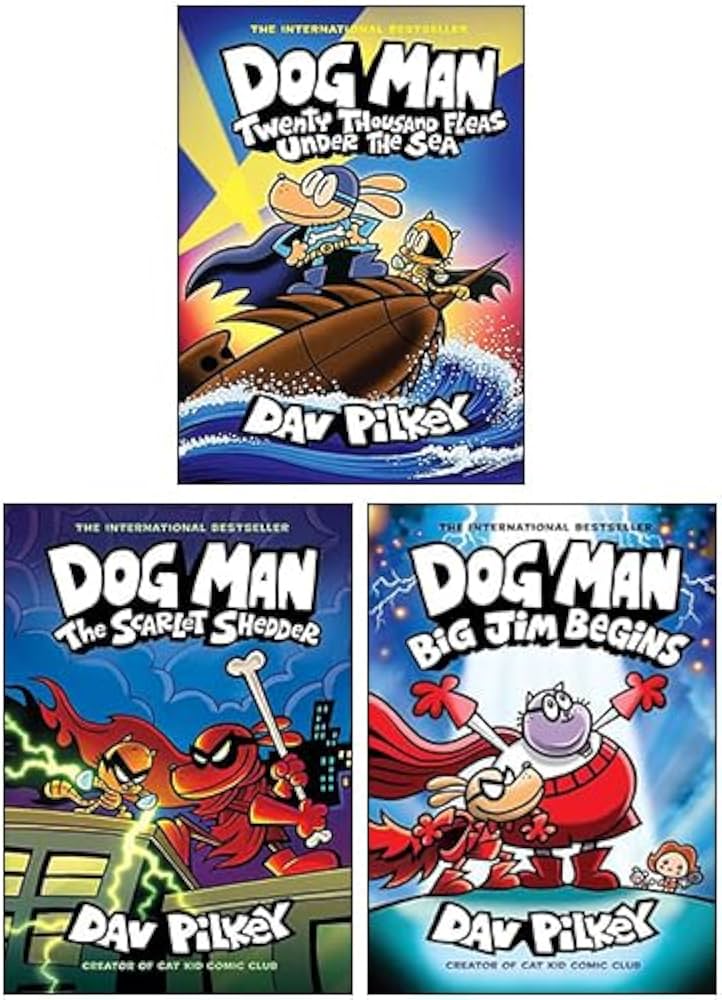 Dog Man 3 Books Collection Set By Dav Pilkey (Twenty Thousand