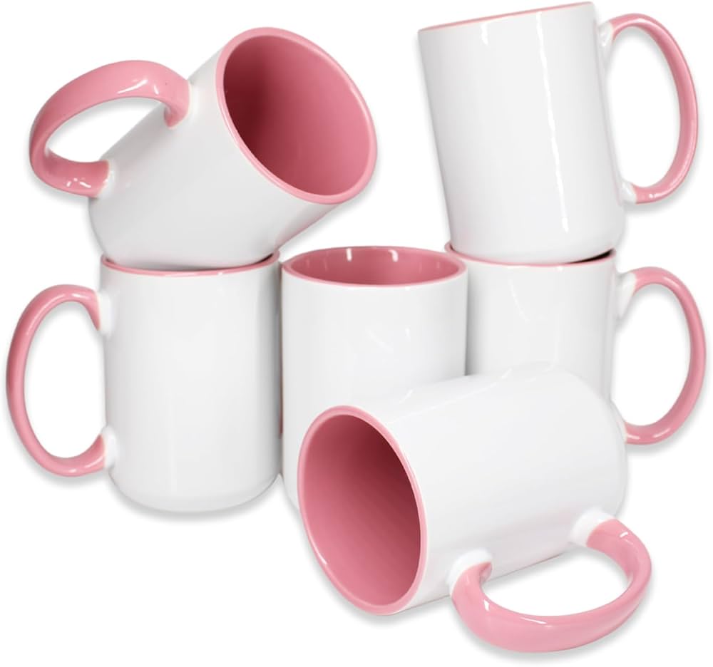 SDN Custom 15 oz AAA Coated White Sublimation Ceramic Mug with