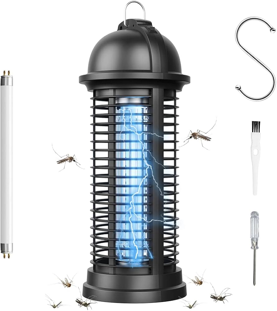 Amazon | 電撃殺虫器 電撃殺虫灯 電気蚊取り器 捕虫器 静音 薬剤不用