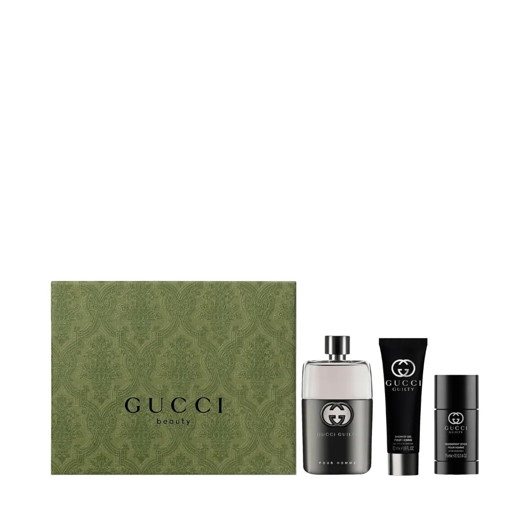 Amazon.com : Gucci Guilty 3-Piece Set for Men, (3.0 Oz Eau De