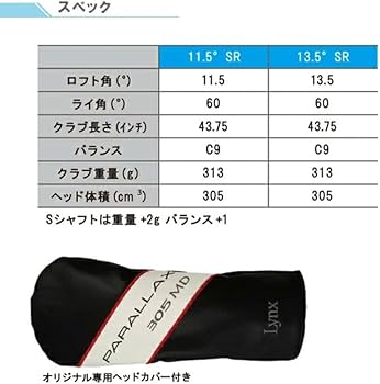 Amazon.co.jp: リンクス(LYNX) ゴルフ PARALLAX 305MD パララックス