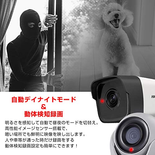 Amazon.co.jp: HIKVISION (ハイクビジョン) 500万画素 防犯カメラ 3台