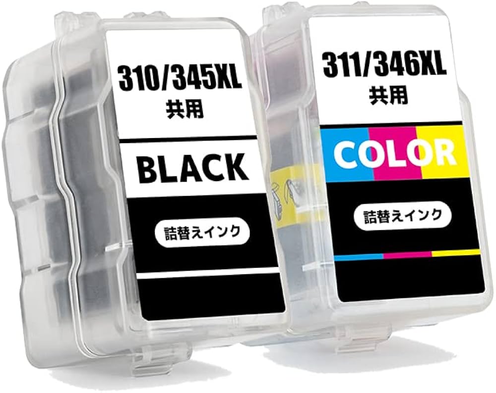 Amazon.co.jp: 【pomme】 BC-345XL ブラック BC-346XL 3色カラー 染料