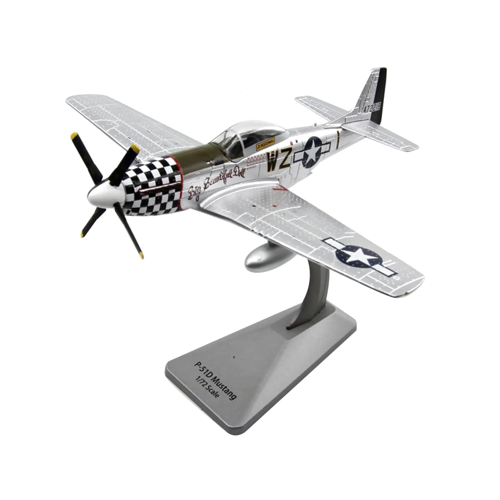 Amazon | 1/72スケール アメリカ陸軍航空 P-51 マスタング戦闘機モデル