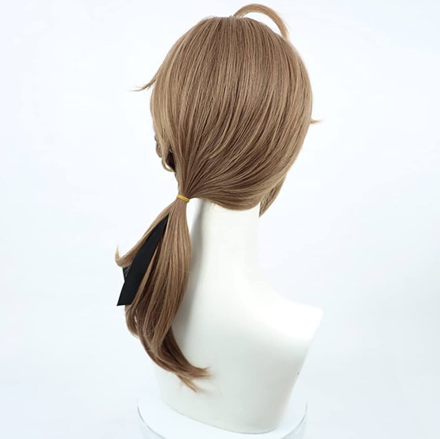 Amazon.co.jp: LAOBAO コスプレ ウィッグ 叶 かなえ ポニーテール 茶色