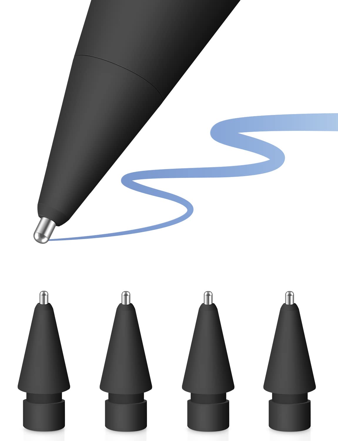 Amazon.co.jp: 金属製4個入り アップルペンシル 交換用ペン先 MEKO