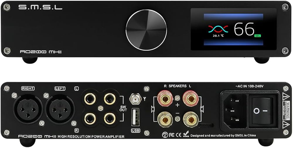 SMSL AO200 MKII MK2 MA5332MS Class D Amplifier, 160W 2 Channel