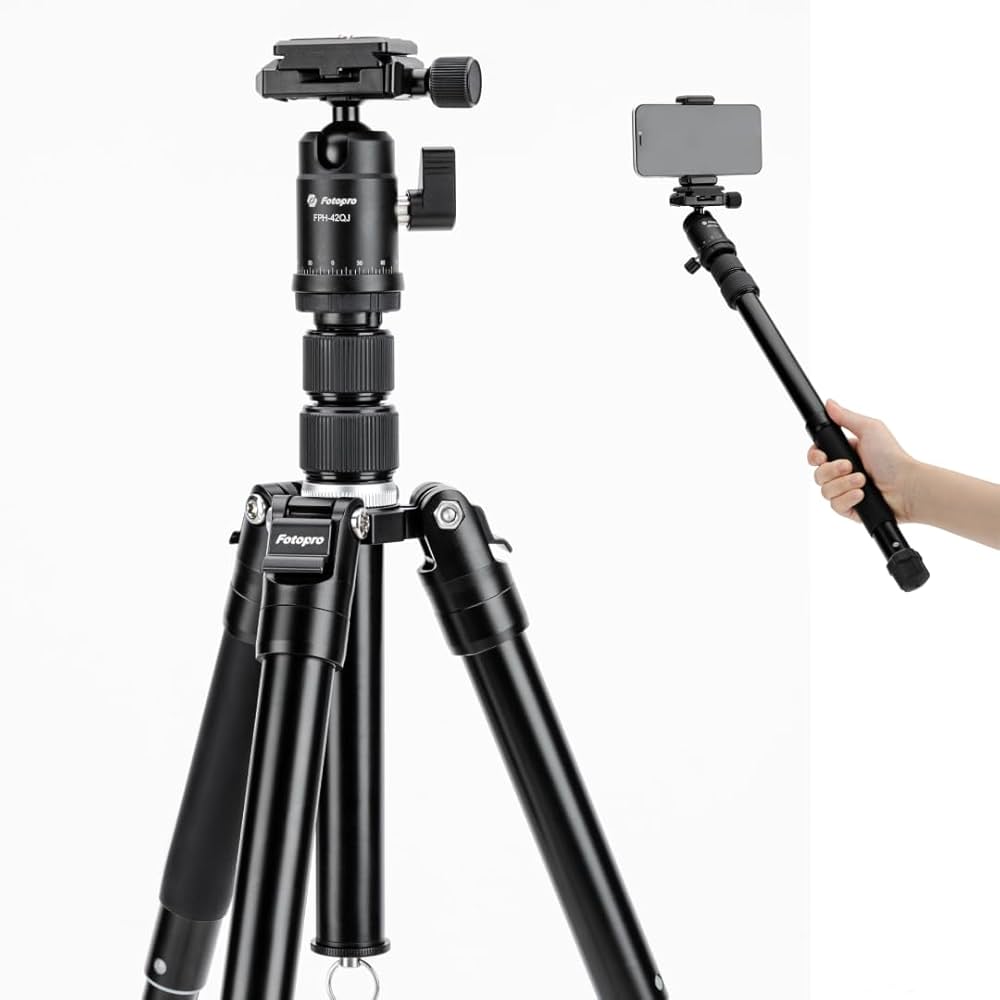 Amazon | Fotopro ミニ三脚 148cm 軽量コンパクト 旅行用 360度ボール