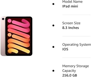 Amazon.com : Apple 2021 iPad Mini (8.3-Inch, Wi-Fi, 256GB) - Pink