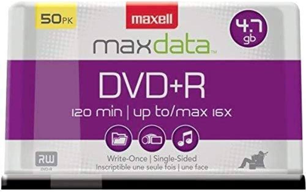 Amazon.com: Maxell – MAX639013, DVD-R Blank Disc - 4.7GB Storage