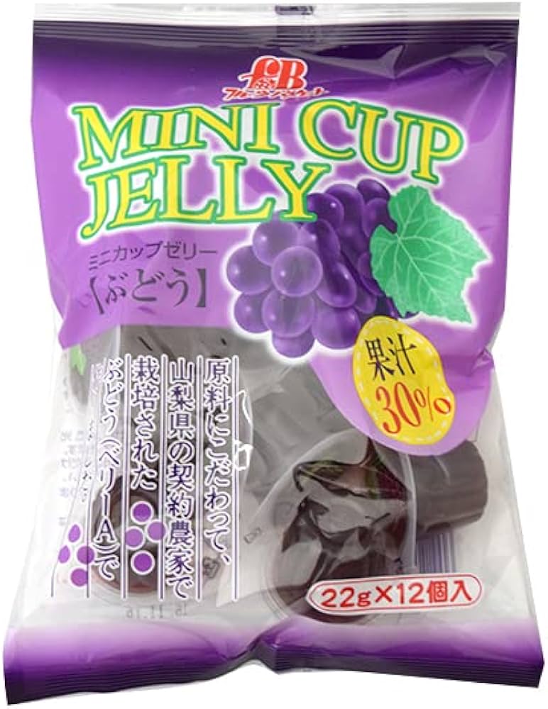 Amazon.co.jp: フルーツバスケット ミニカップゼリー ぶどう 22g×12個