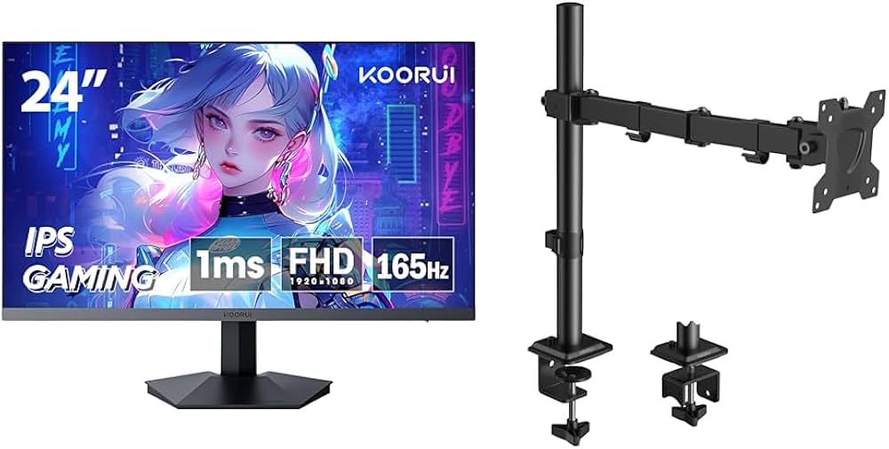 Amazon.co.jp: KOORUI ゲーミングモニター 24 インチ 165Hz 1ms(GtG