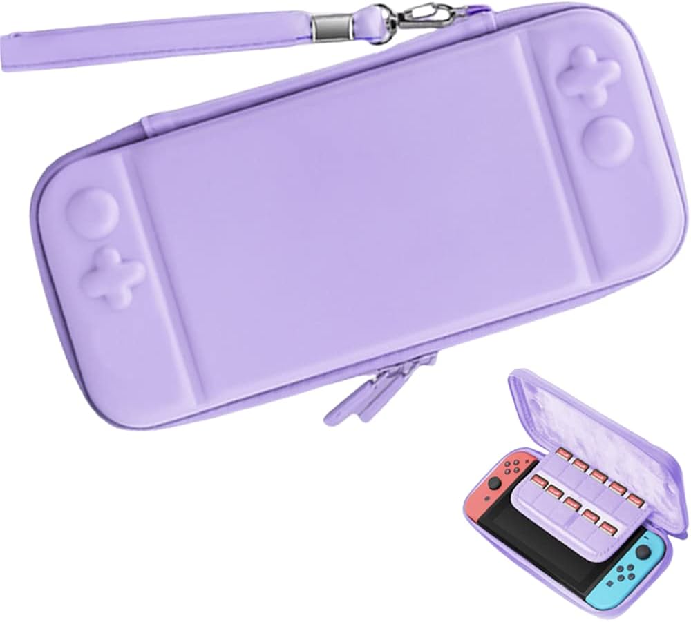 Amazon.co.jp: AZNABLE Switch ケース 可愛い 立てられる 紫 スイッチ