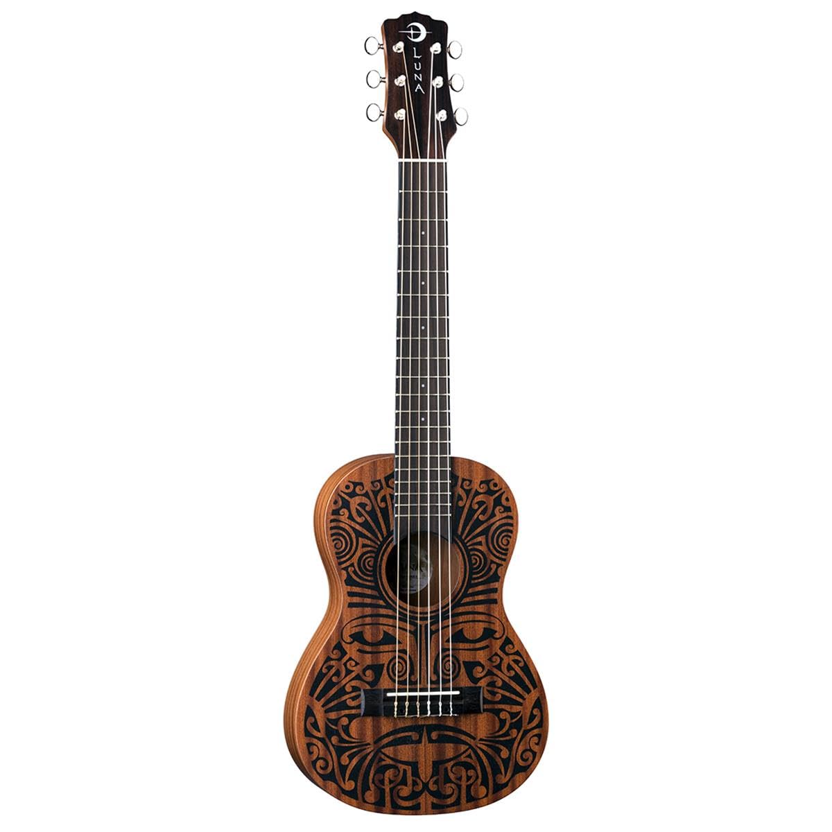 Amazon.com: Luna Tribal Mahogany 6-String Baritone Ukulele