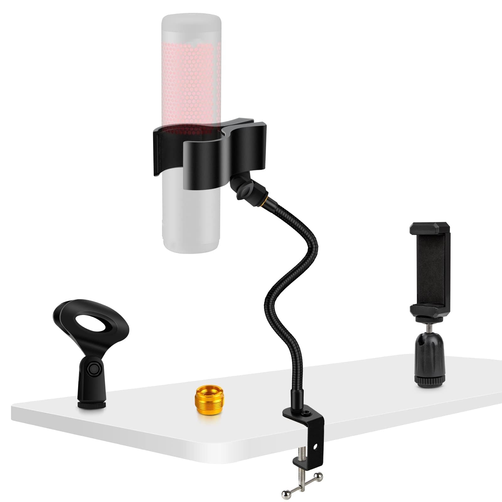 Amazon | マイクスタンド マイクアーム グースネック 卓上マイク