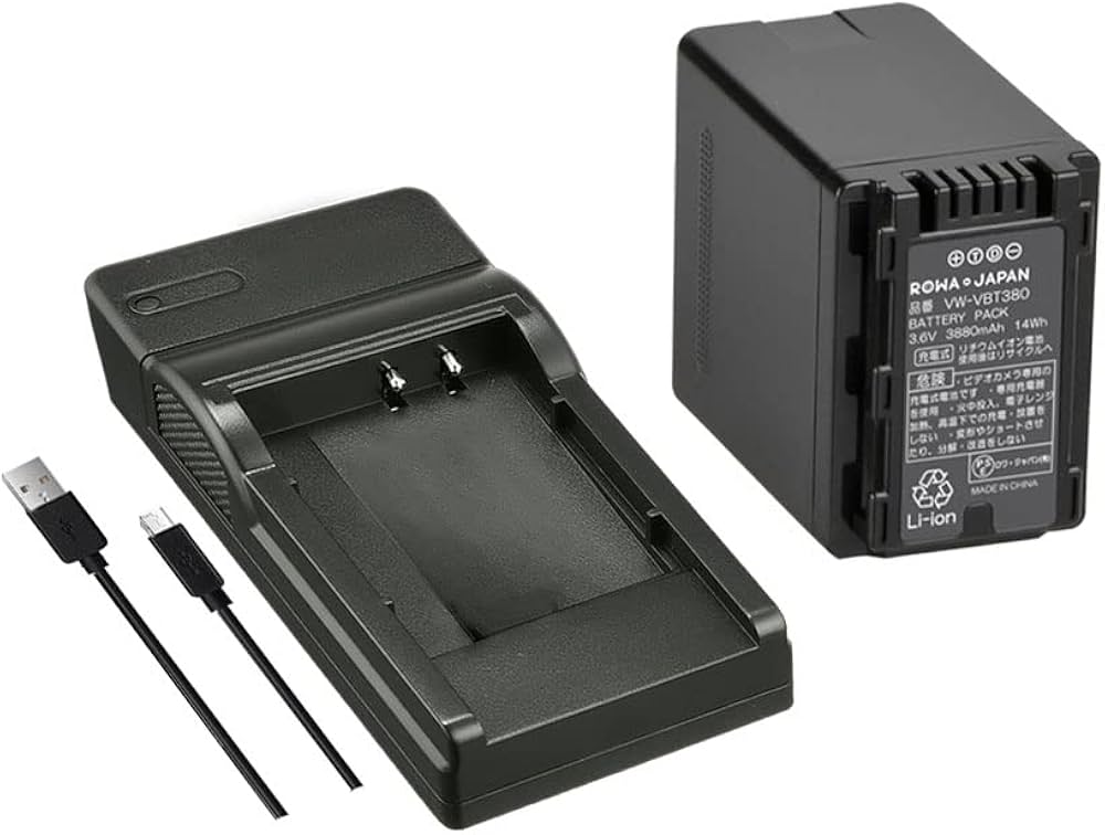 Amazon.co.jp: パナソニック対応 VW-VBT380-K 互換 バッテリー と VW