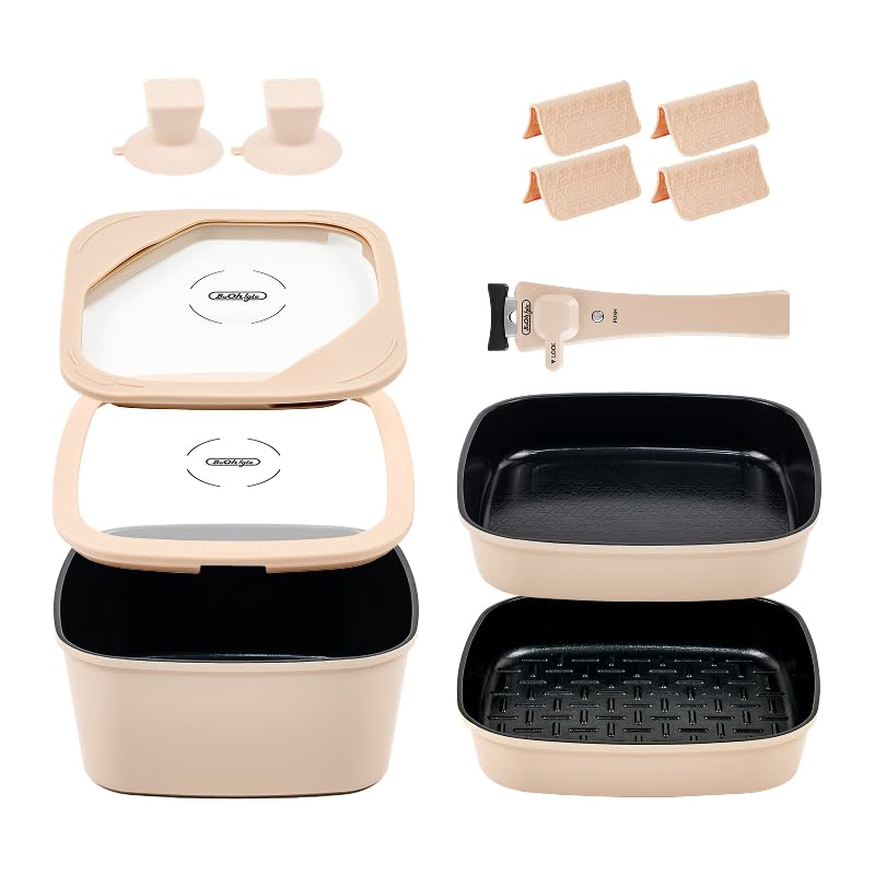 Amazon.co.jp: boohgle ボオグル フライパン・鍋 セット IH&ガス火対応