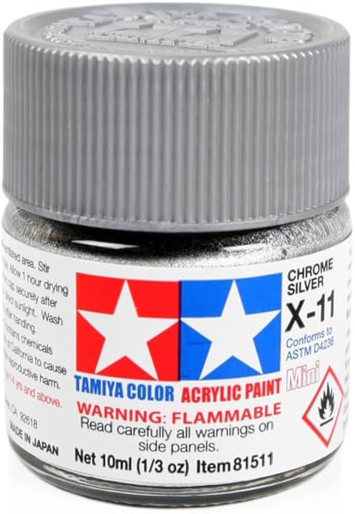 Amazon | TAMIYA アクリル ミニ X11 クロムシルバー TAM81511