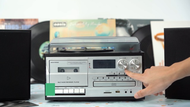 Amazon.com: MUSITREND 10 in 1 Record Player with External Speakers